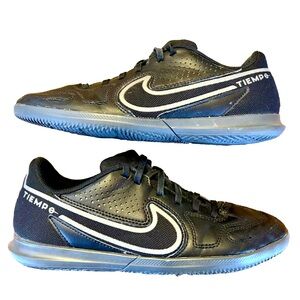 Nike Tiempo Black Indoor Soccer Shoes Size 3Y